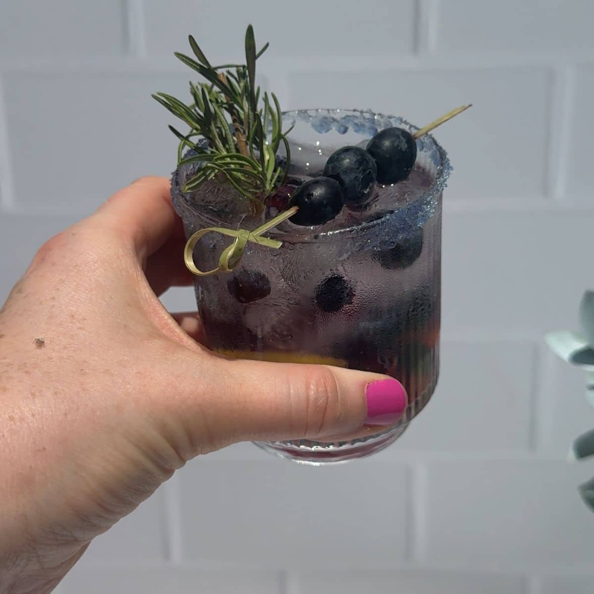 blueberry rosemary mocktail