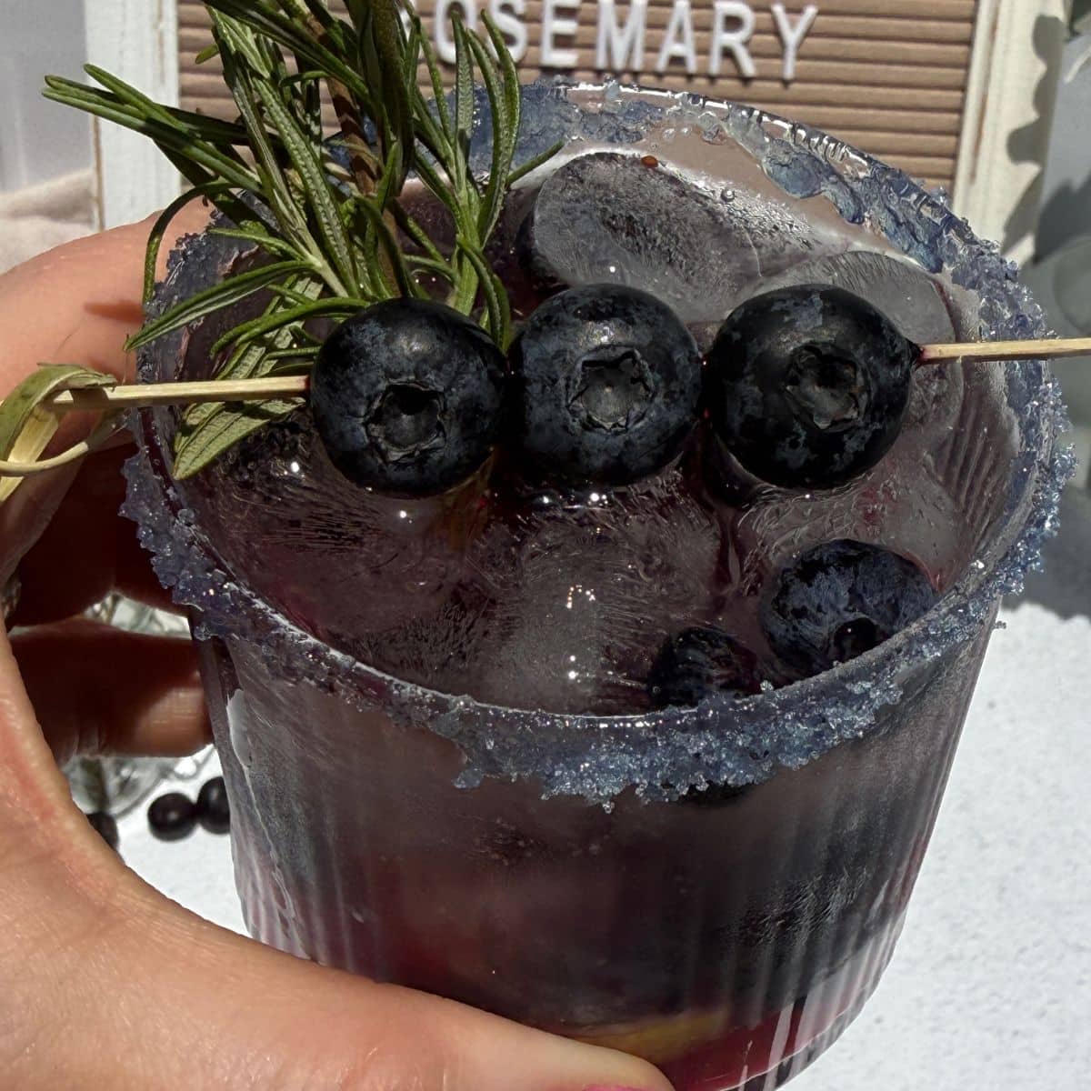 blueberry smash mocktail